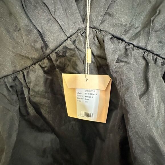 Brock Collection Black Ribes  Peplum Tank Top | Size 8 - Picture 7 of 11